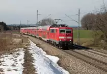 111 123 mit RE von M�nchen nach Salzburg bei �bersee am 17.03.2013