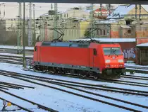 185 318-3 am 16.M�rz 2013 in Cottbus Hauptbahnhof. 