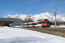 BB 4024 099-6 als S5 (Scharnitz - Innsbruck Hbf) in Seefeld in Tirol am 16.03.13