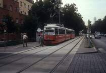 Wien WVB SL D (E1 4645) Heiligenstdter Strasse / 12. Februar-Platz im August 1994.