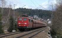 151 066-8 mit dem GM 49738 (Singen(Htw)-Oberhausen West) bei St.Georgen 19.3.13