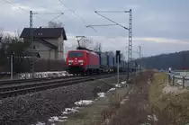 189 018 mit Lkw-Walter Klv am 17.03.2013 bei Nagel. 