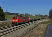 151 069 mit einem G�terzug am 05.03.2013 am B� Vogl.