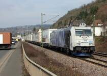 Lokomotion´s 185 661-5  Paul  mit dem EKOL bei Dattenberg am 22.03.2013