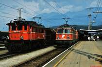 Im September 1995 treffen sich 1245 516-8 und 1042 619-5 im Bahnhof Spittal/Millst�ttersee