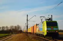 152 005-5 mit einem Containerzug in Eggolsheim am 22.03.2013