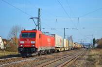 185 269-8 mit gemischten G�terzug in Eggolsheim am 22.03.2013
