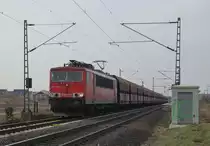 Auch die 155 115-9 ist an diesem Freitag mit Selbstentladern gen S�den bei Allerheiligen von mir abgelichtet worden. 22.3.2013