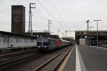 181 201-5 + 181 220-5 (GA) mit dem PbZ 2477 (Dortmund Bbf - Frankfurt (Main) Hbf in D�sseldorf Hbf am 24.03.13