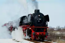 41 096 am 23.03.2013 beim Dampflokfest im Bahnbetriebswerk Stassfurt