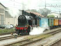 Dampflok Eb 3/5 No.9 (J.A.Maffai 1910)der Bodensee-Toggemburgbahn am
27.08.06 in Rorschach