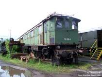 116 008-4 2006 in Darmstadt Kranichstein abgestellt, hat schon bessere Zeiten erlebt.