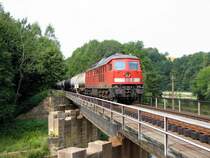 232 388 mit Kesselzug auf Ro�weiner Br�cke (26.07.2006)