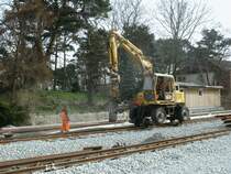 Am 27.M�rz 2012 hatte das Zweiwegefahrzeug in G�hren noch zutun.