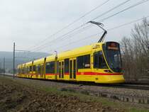 Tango mit der Betriebsnummer 163 kurz vor der Haltestelle K�nelmatt auf der Linie 10. Die Aufnahme stammt vom 02.04.2013.