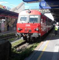 �BB CitiyShuttle Steuerwagen 80-73 043-6 am 16.08.2011 als IC von Salzburg nach Graz. Hier auf Gleis 14 in Salzburg. Zuglok war eine Lok der Reihe 1144.
