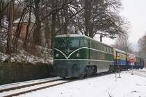 �GEG 2050.05 am 31.M�rz 2013 als Nebenfahrt SR 14571 von Waldm�hle nach Liesing (und dann weiter als SR 14572 nach Meidling) bei der ehemaligen Hst. Neum�hle.