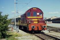 Am 7.9.1996 rangiert CFL 804 eine luxembourgische Wagengarnitur im 
Bereich des Abstellbahnhofs der Hauptstadt.