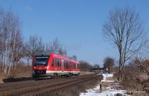 648 338 ist am 3.04.13 bei Ratekau als RB aus Puttgarden auf dem Weg nach L�beck.