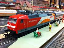 Hier zu sehen auf meiner Modelleisenbahnanlage: 120 112  My World  nat�rlich von M�rklin.