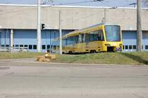 Neue Stadtbahn (DT8.12) der Stuttgarter Stra�enbahnen AG am 4. April 2013 im Betriebshof 1.
