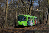  Wir alle sind M�lheim , so fuhr am 2.3.2011 der Tw 291 zum Uhlenhorst, inzwischen existiert diese Beklebung nicht mehr