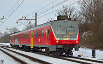 S� 814-129 f�hrt durch Maribor-Tabor Richtung Zidani Most. /28.3.2013