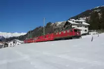 Ge 4/4 I 605 verl�sst am 03.03.2013 Berg�n in Richtung Preda.Ge 4/4 I 605 verl�sst am 03.03.2013 Berg�n in Richtung Preda.