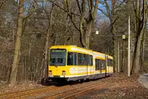 Lange Zeit war er abwesend, der Tw 285. Er ist der einzige M6D-NF, nachdem Prototyp Tw 282 zun�chst Ersatzteilspender war, dann aber der Niederflurteil verschrottet und der Rest verkauft wurde