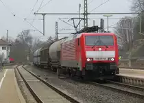 189 051-0 zieht am 05. April 2013 einen gemischten G�terzug durch Kronach.