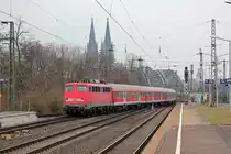 110 436-3 am RB35 nach Wesel in K�ln Messe/Deutz am 03.04.2013