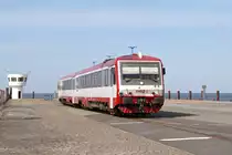 628/629 071 der neg-Nieb�ll am 05.04.2013 im Bahnhof Dageb�ll-Mole.