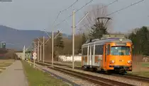 Tw 4116 als 5 Rundfahrt Weinheim-Heidelberg-Mannheim bei Viernheim 2.4.13