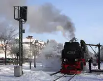 99 7245 am 26.01.2013 beim Wasserfassen im Bahnhof Drei Annen Hohne.