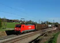 189 059 mit einem G�terzug am 03.04.2011 am B� Vogl.