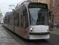 Wagen 703 der EVAG als Linie 4 Ringelberg in Erfurt-Anger am 5.4.13