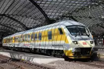 120 502-0 (120 160-7) schob am 26.03.2013 einen Messzug durch den Hauptbahnhof von K�ln. Eingereiht waren das RAILab1 (63 80 99-91 004-1) und dieser Steuerwagen (60 80 99-94 000-9).