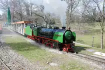  Springerle , eine der beiden Dampfloks im H�henpark Killesberg in Stuttgart am 7.04.2013