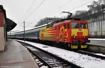 362 127 mit Reisezug am 17.02.2013 in Praha hl.n.