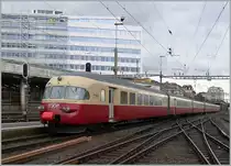 Der  TEE Gotthardo  verl�sst Lausanne heute auf einem Weg, der fr�her dem  TEE Rheingold vorbehalten war: Richtung Bern.
 
9. April 2013