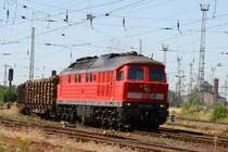 07/2006 232 438-2 bei der Ausfahrt aus dem Bf. Bad Kleinen