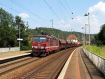 180 009 mit G�terzug in Kurort Rathen (27.07.2006)