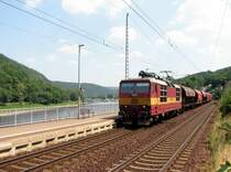 372 009 mit G�terzug in K�nigstein (27.07.2006)