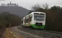 VT 103 und 115 als STB80524 (Eisenach-Neuhaus am Rennweg) am Wartburgblick 10.4.13
