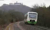 VT 130 als STB80527 (Eisfeld-Eisenach) am Wartburgblick 10.4.13
