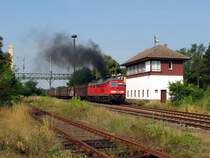 232 428 mit G�terzug in M�ncheberg (30.07.2006)