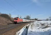 101 051 (91 80 6101 051-1 D-DB) mit IC1986  Rottaler Land  am 02.03.2013 bei P�lling
