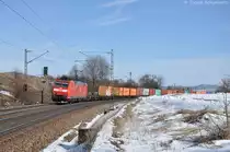 185 135 (91 80 6185 135-1 D-DB) mit Conteinerzug am 02.03.2013 bei P�lling