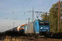 LTE 185 529  Michaela  am 31.10.12 mit einem Kesselzug in Ratingen-Lintorf.