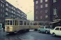 K�benhavn / Kopenhagen SL 16 (Tw 567) Valby, Toftegaards Plads am 5. April 1970.